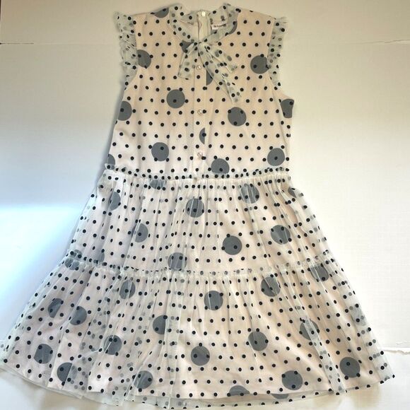 American Girl Other - American Girl Girls 14 Polka Dot Tulle Party Dress Bow Special Occasion Formal